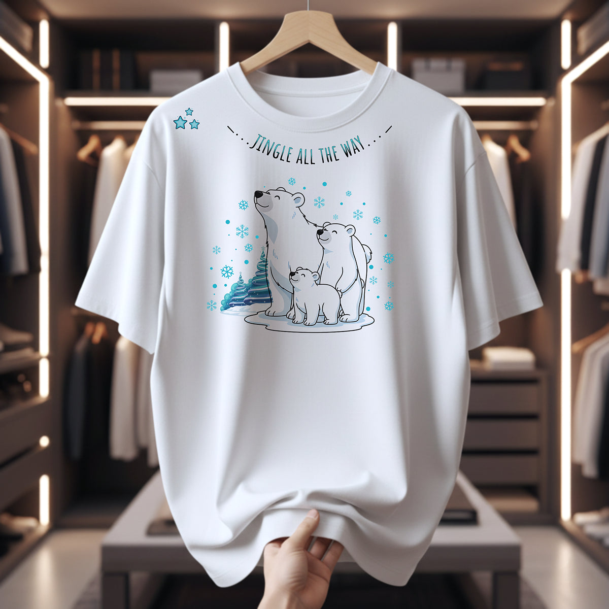 Christmas Bear 2026 days Unisex Oversize T-shirt -  ZorooFashion
