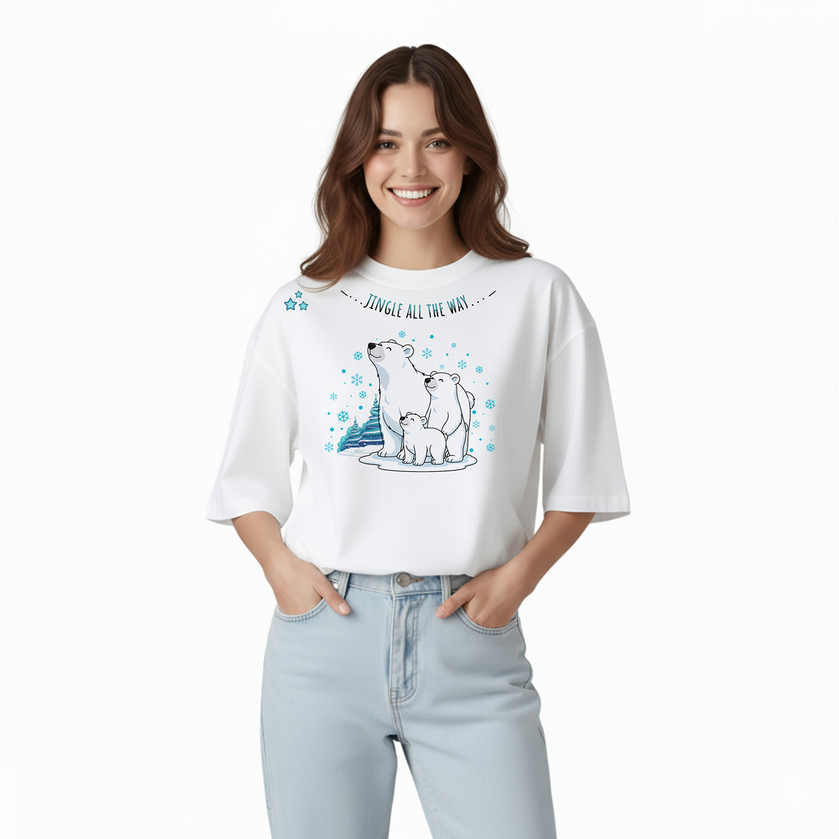 Christmas Bear 2026 days Unisex Oversize T-shirt -  ZorooFashion
