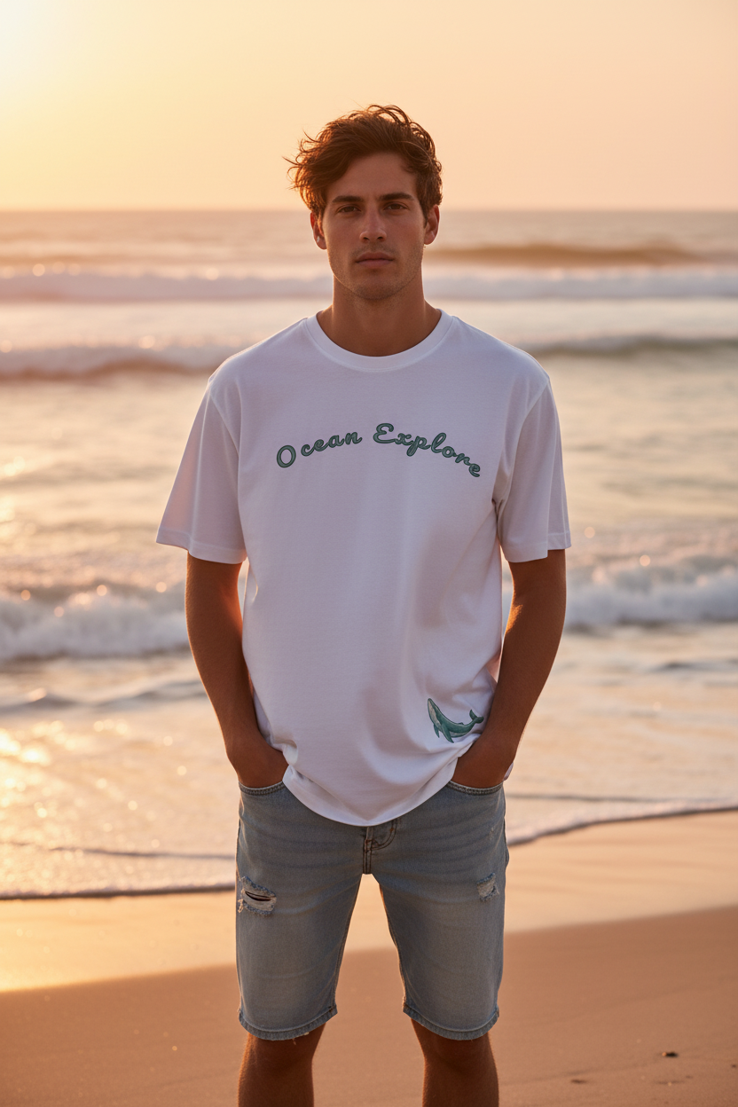 The Whale mapped Oversized Tee