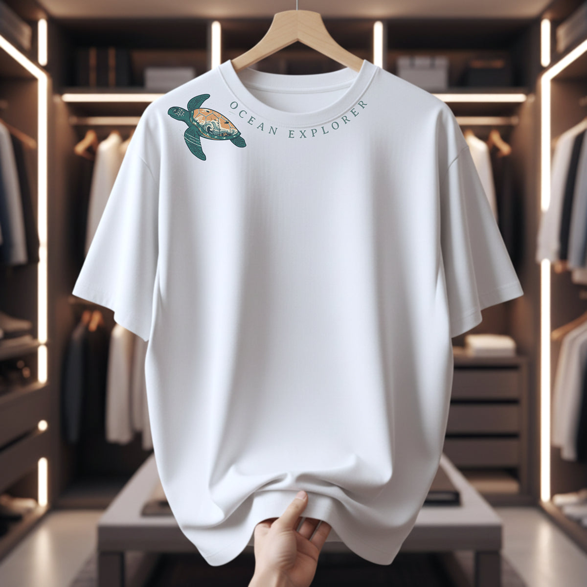 Turtle Green Sea Unisex Oversize T-shirt - Ocean Dive Deep by ZorooFashion